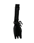 Half Moon Shoulder Bag Leather Black 14-MA-1022, side view